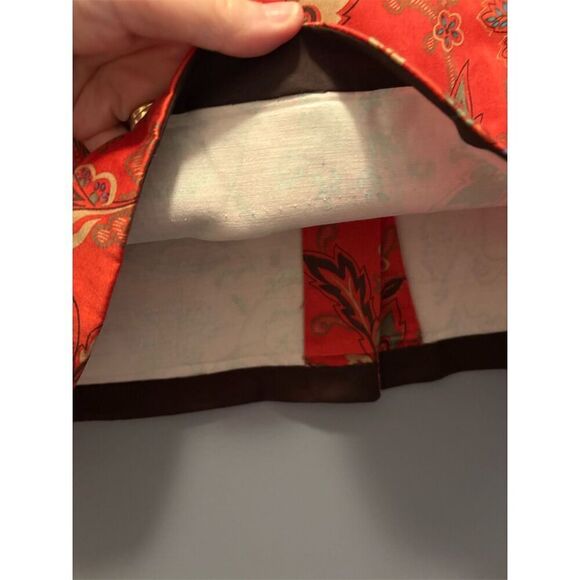 Jones New York Women's Floral A-Line Knee Length Skirt Red Size 14 - Picture 2 of 12